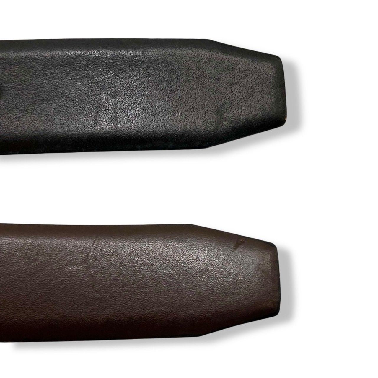 Christian Dior Men's Belt Logo Leather Black Gold Authentic