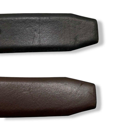 Christian Dior Men's Belt Logo Leather Black Gold Authentic
