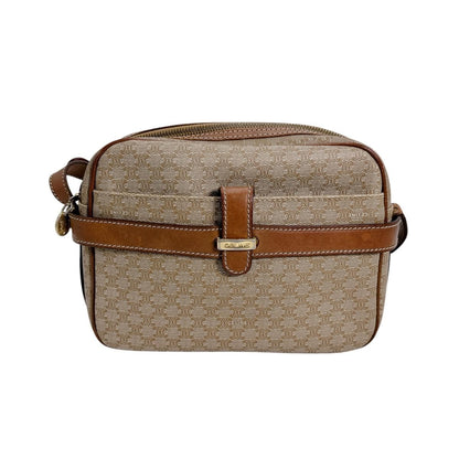 CELINE shoulder bag Macadam Purse PVC Leather Brown Authentic Women's Used