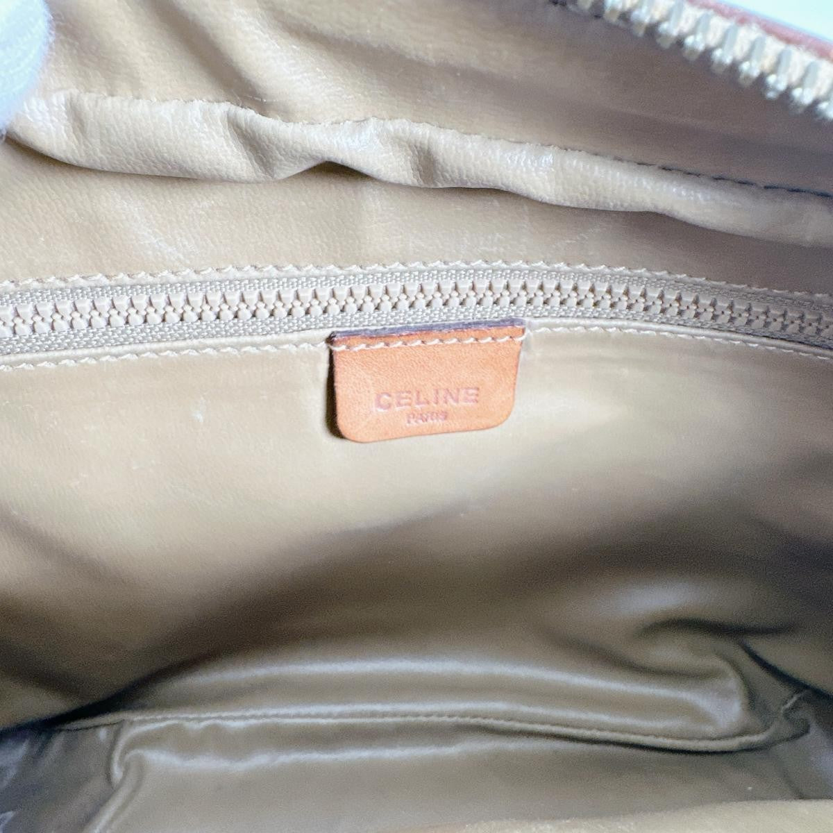 CELINE shoulder bag Macadam Purse PVC Leather Brown Authentic Women's Used