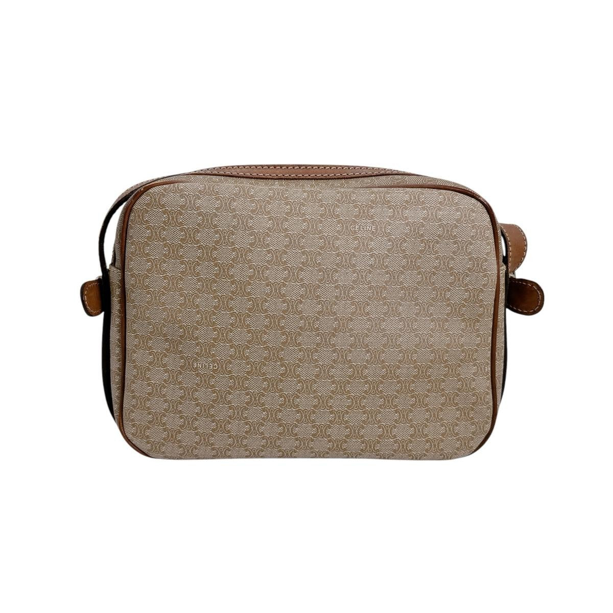 CELINE shoulder bag Macadam Purse PVC Leather Brown Authentic Women's Used