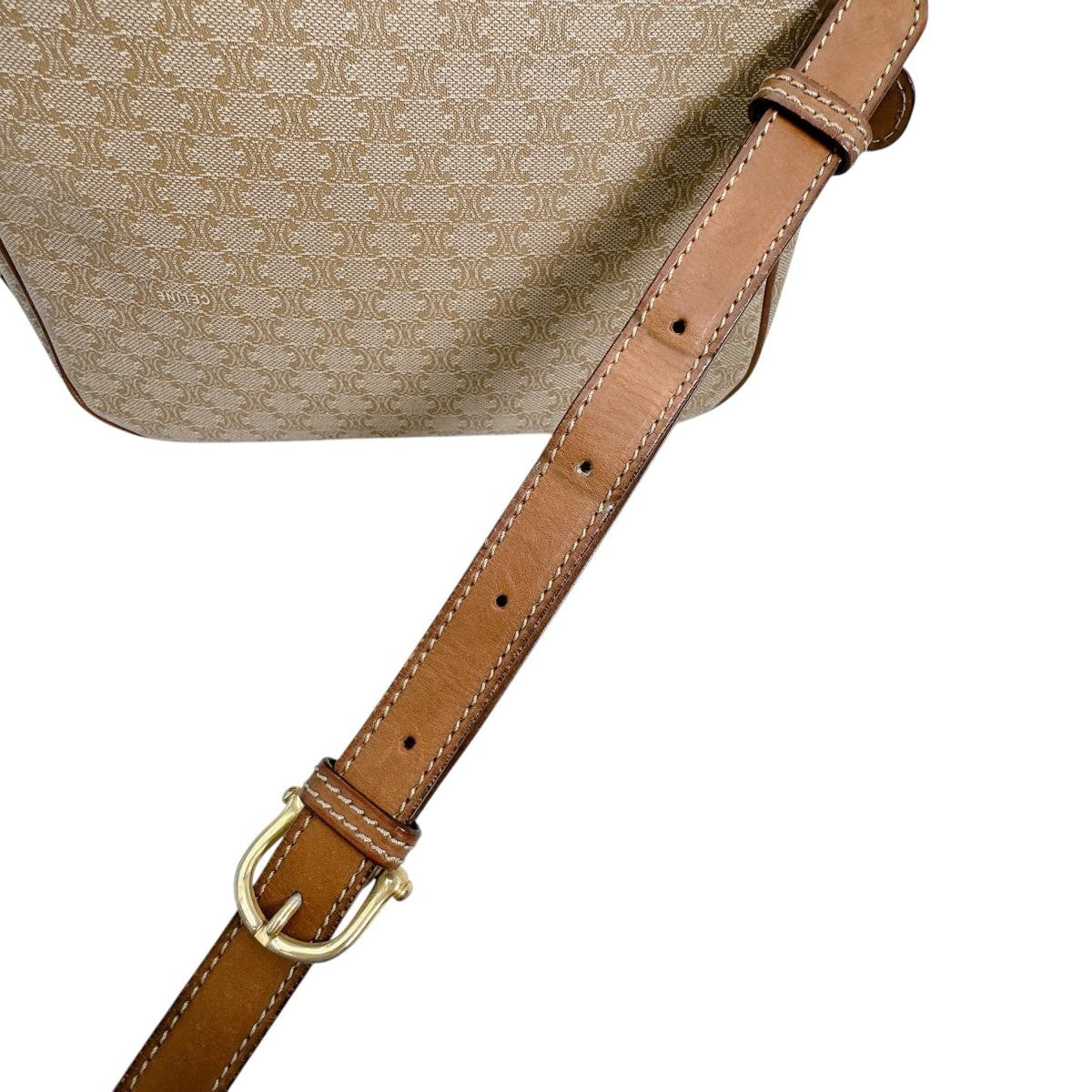 CELINE shoulder bag Macadam Purse PVC Leather Brown Authentic Women's Used
