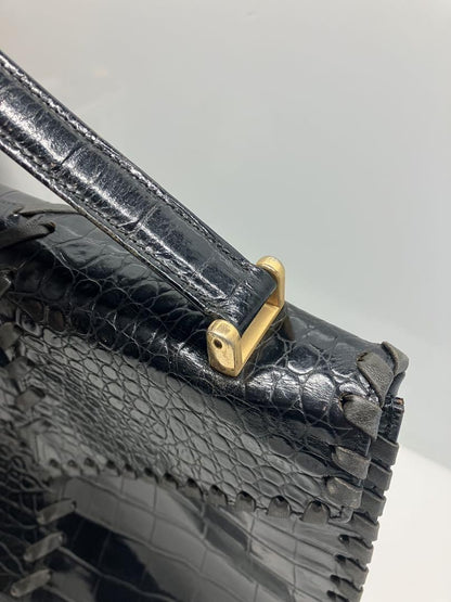 Saint Laurent Hand Bag Tote Purse Leather Black Authentic