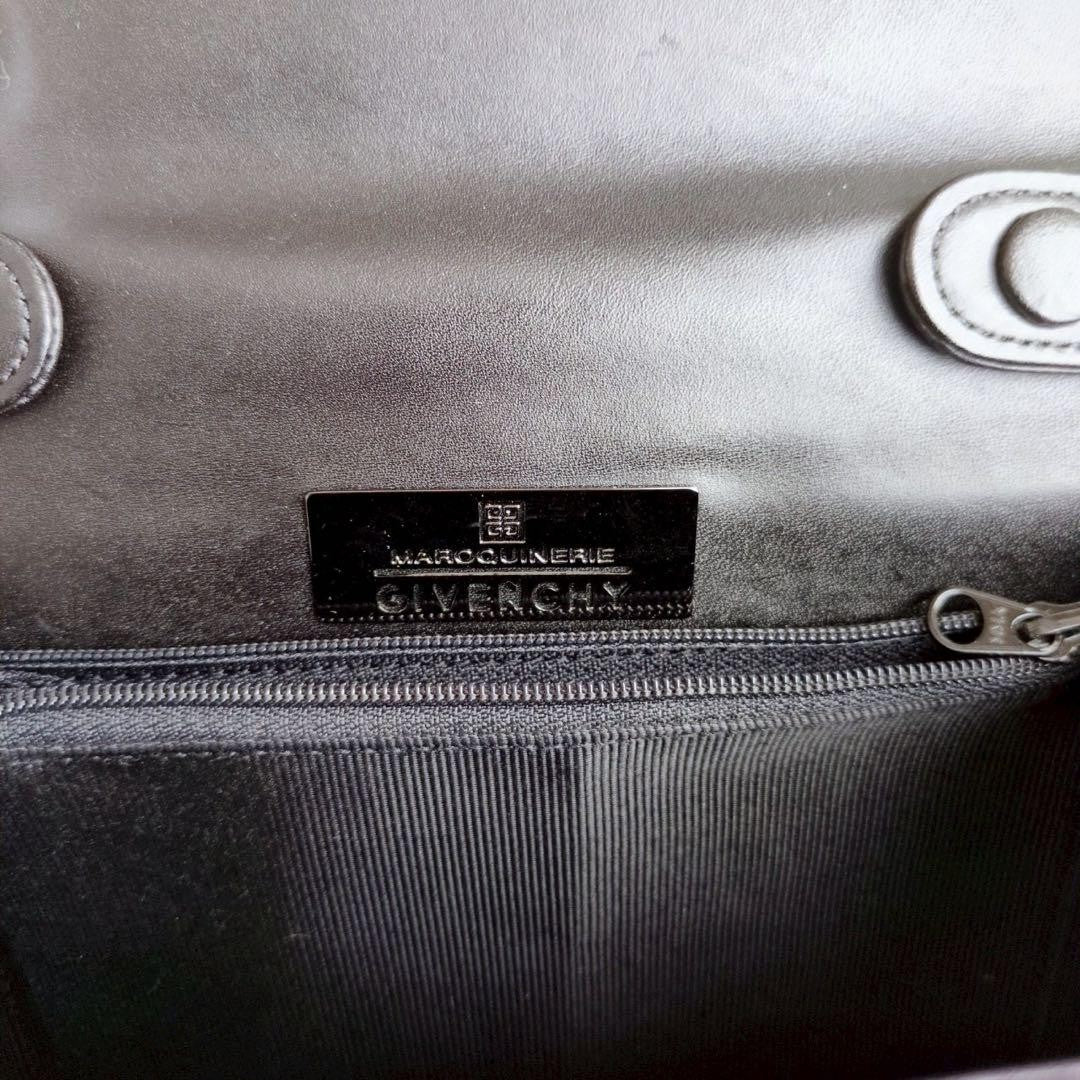 GIVENCHY Hand Bag Tote Purse 4G Leather Black Authentic