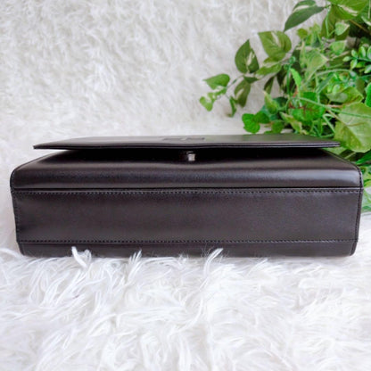 GIVENCHY Hand Bag Tote Purse 4G Leather Black Authentic