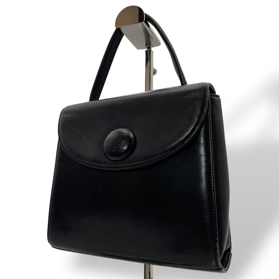 GIVENCHY Hand Bag Tote Purse 4G Leather Black Authentic