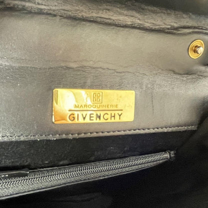 GIVENCHY Hand Bag Tote Purse 4G Leather Black Authentic