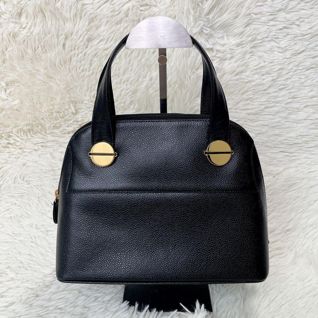 GIVENCHY Hand Bag Tote Purse Leather Black Authentic