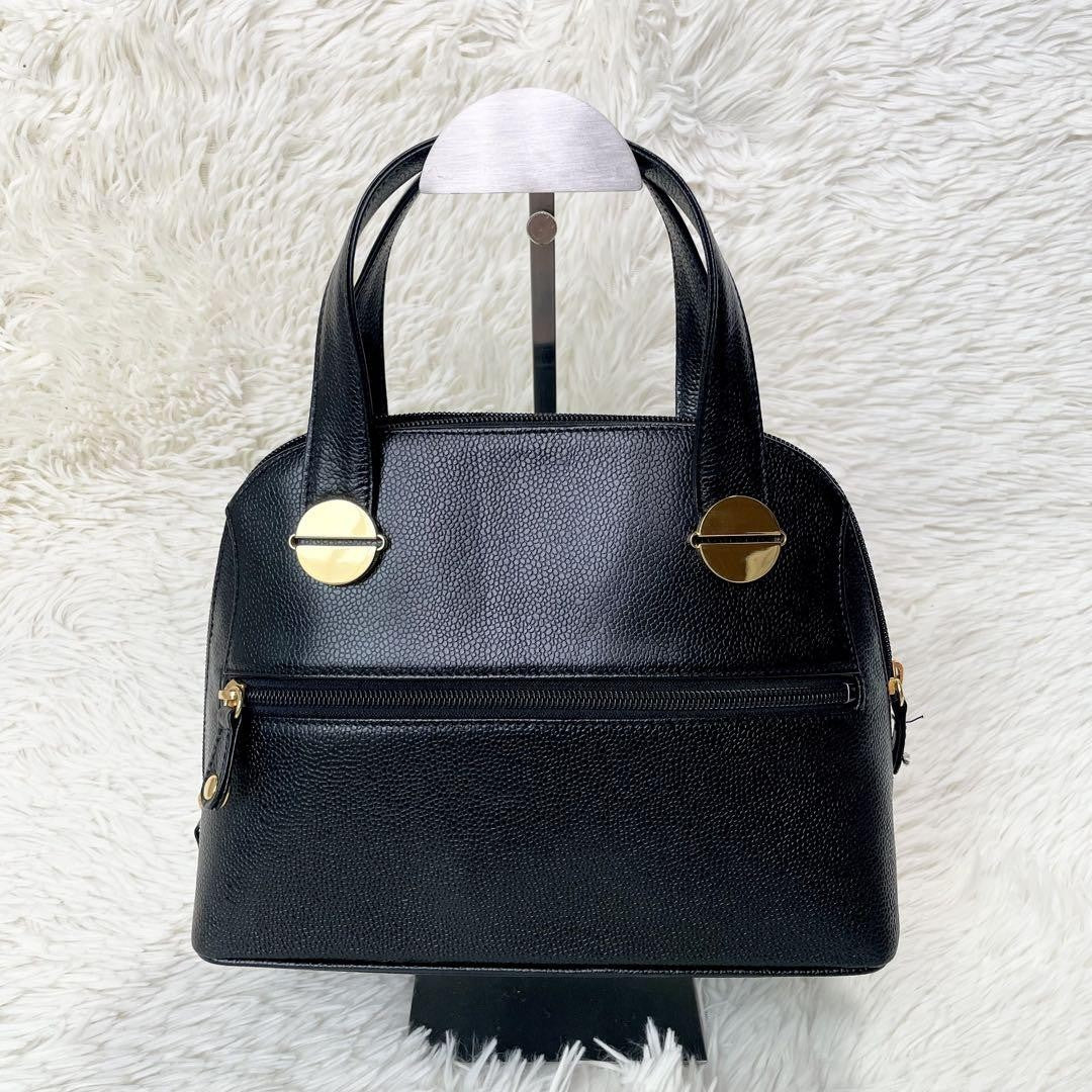 GIVENCHY Hand Bag Tote Purse Leather Black Authentic