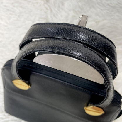 GIVENCHY Hand Bag Tote Purse Leather Black Authentic
