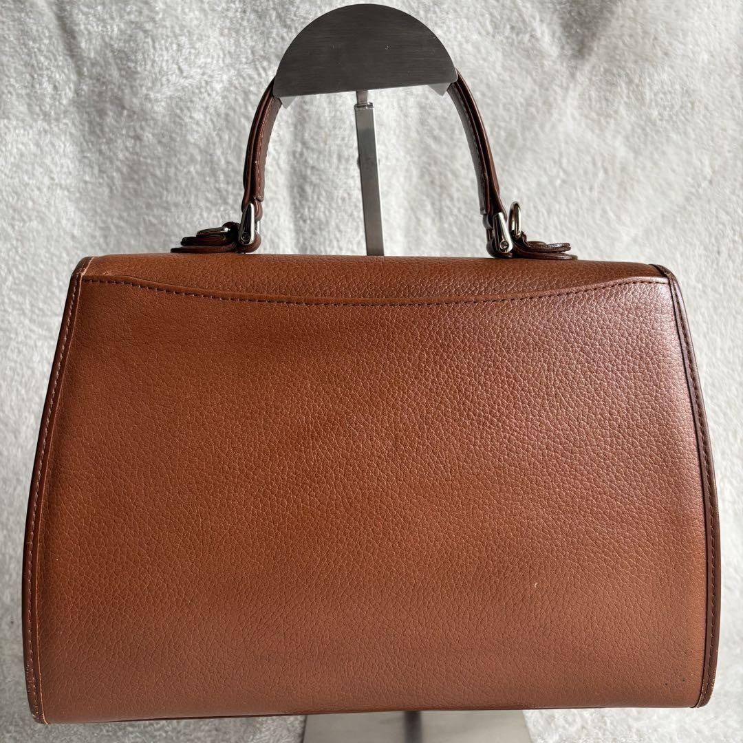 BURBERRYS Hand Bag Tote Purse Nova Check Leather Brown Authentic