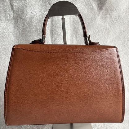 BURBERRYS Hand Bag Tote Purse Nova Check Leather Brown Authentic