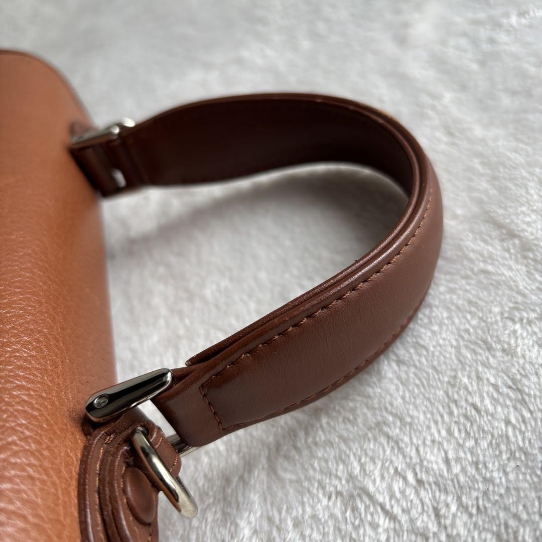 BURBERRYS Hand Bag Tote Purse Nova Check Leather Brown Authentic