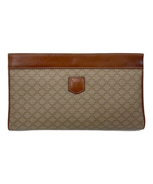 CELINE Clutch Bag Second Bag Macadam Brown Authentic
