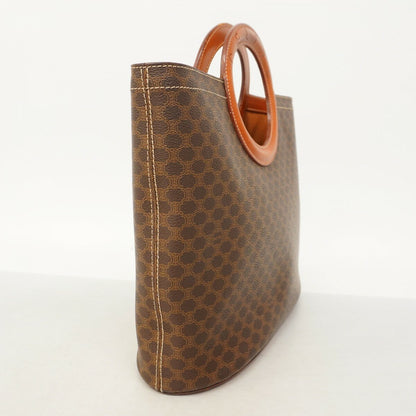 CELINE Hand Bag Tote Purse Macadam PVC Brown Authentic