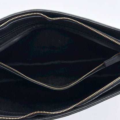 VERSACE Shoulder Bag Purse Medusa Leather Black Authentic