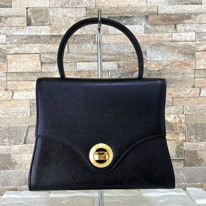GIVENCHY Hand Bag Tote Purse 4G Leather Black Authentic