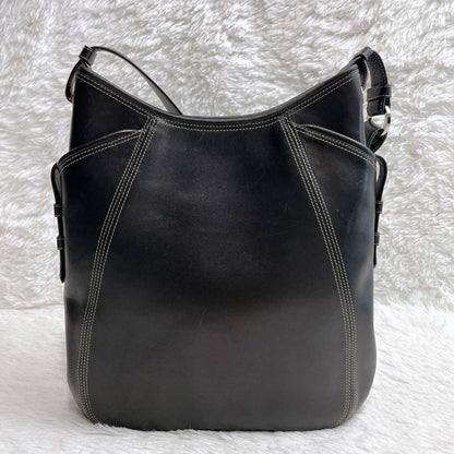 GIVENCHY Shoulder Bag Purse 4G Leather Black Authentic
