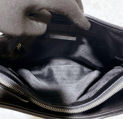 GIVENCHY Shoulder Bag Purse 4G Leather Black Authentic