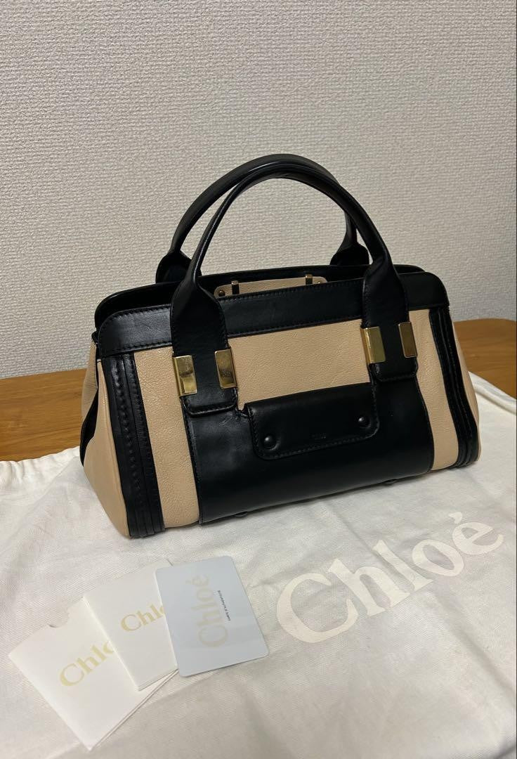 Chloe Hand Bag Tote Purse 2way Alice Authentic