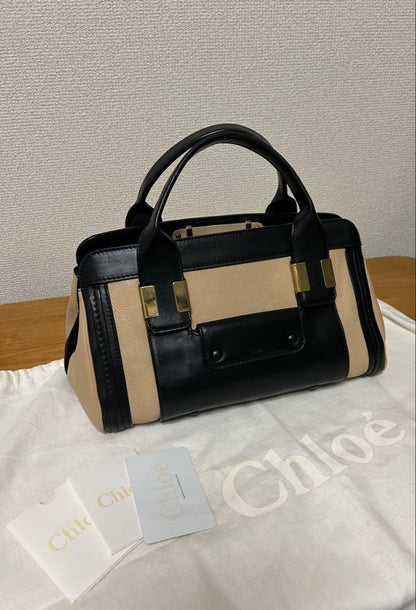 Chloe Hand Bag Tote Purse 2way Alice Authentic