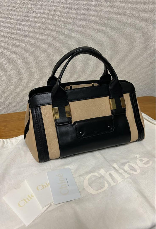 Chloe Hand Bag Tote Purse 2way Alice Authentic