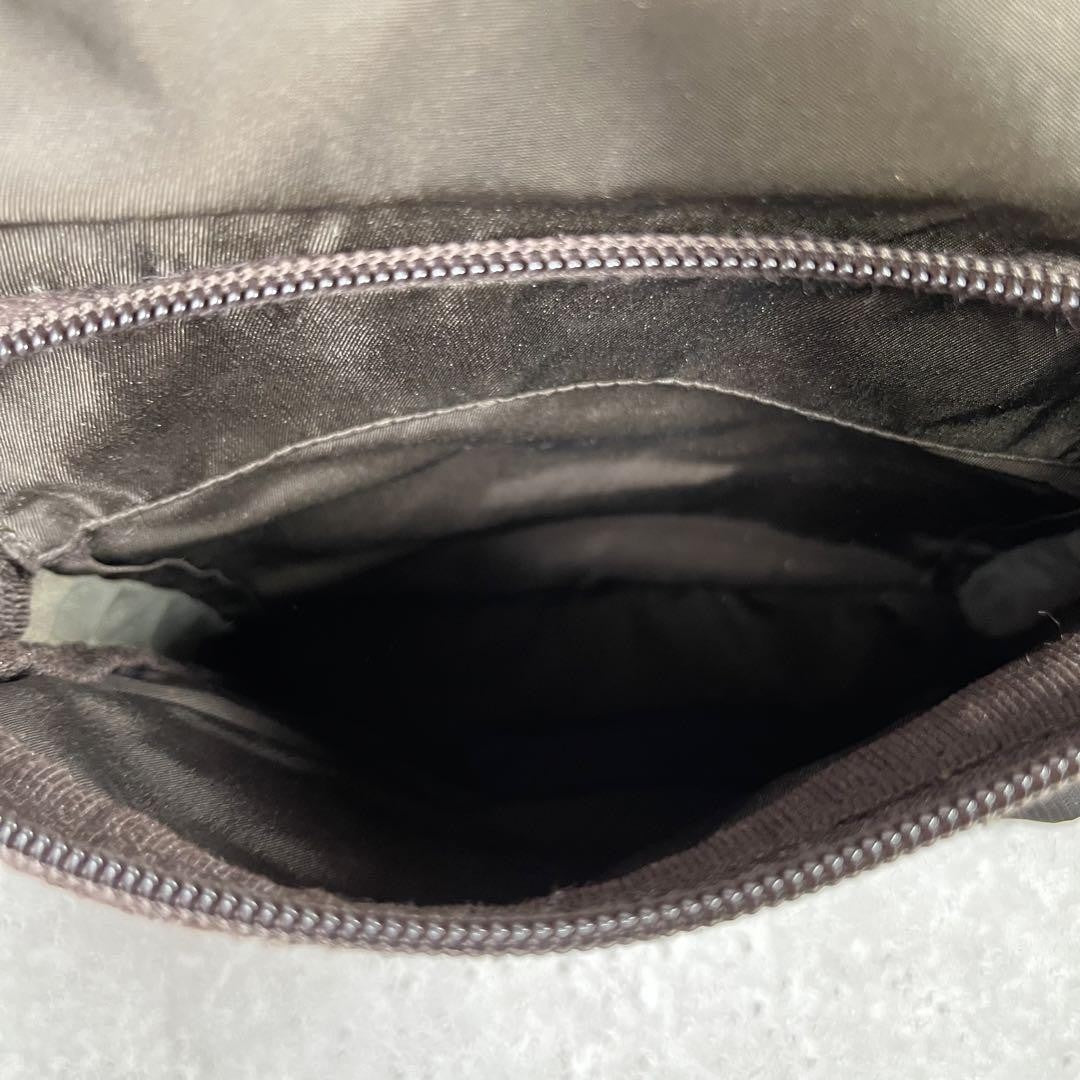 PRADA Shoulder Bag Purse Logo Nylon Khaki Authentic