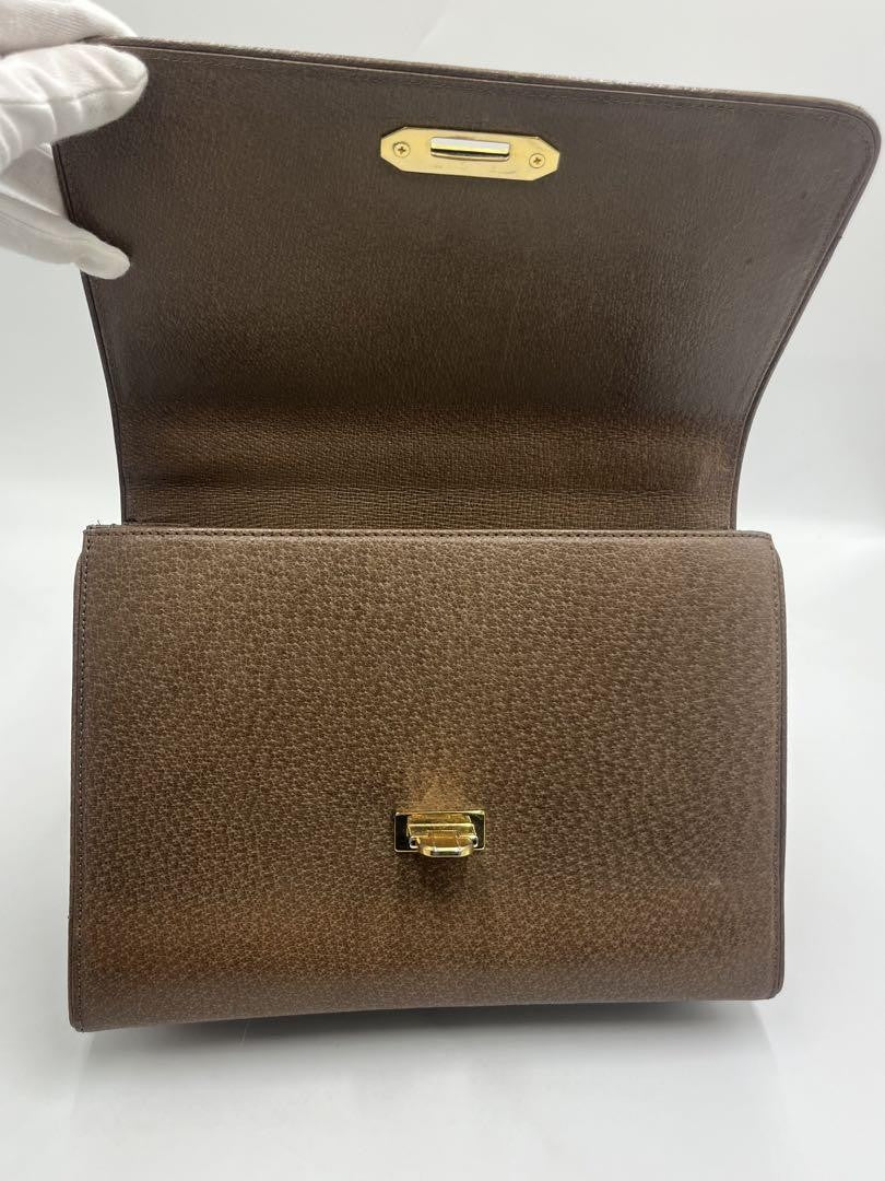 Valentino Garavani Hand Bag Tote Purse Brown Authentic