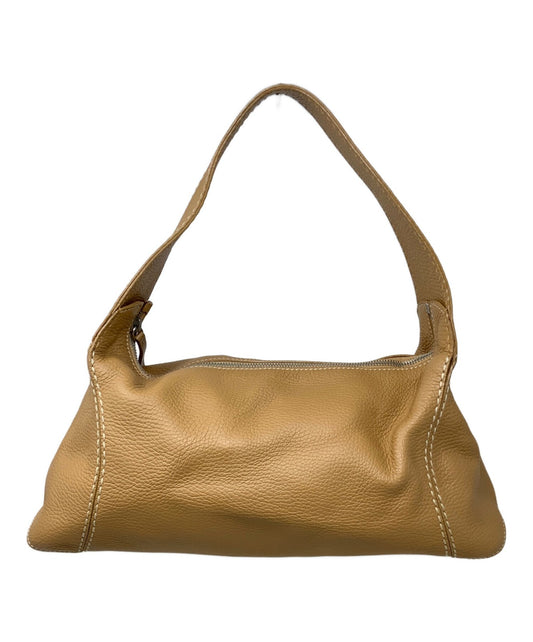 TOD'S Shoulder Bag Purse Beige Authentic