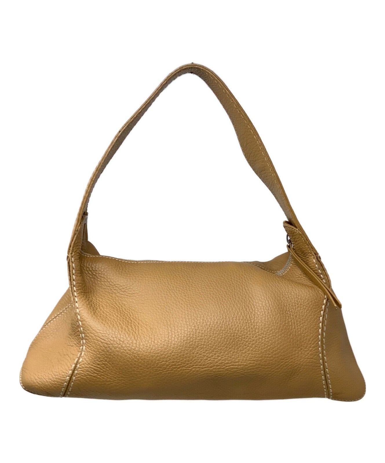 TOD'S Shoulder Bag Purse Beige Authentic