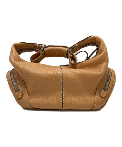 TOD'S Hand Bag Tote Purse Leather Camel Authentic
