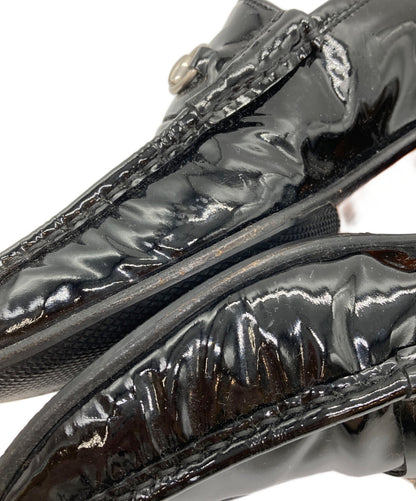 GUCCI Loafers Shoes Horse Bit EU 39 US 9 Leather Black Authentic