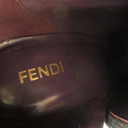 FENDI Short Boots Shoes EU 37.5 US 7.5 Suede Leather Purple Authentic