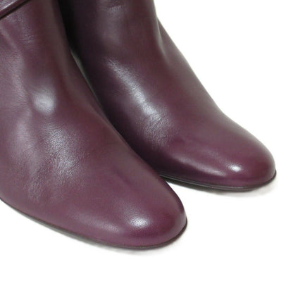 FENDI Short Boots Shoes EU 37.5 US 7.5 Suede Leather Purple Authentic