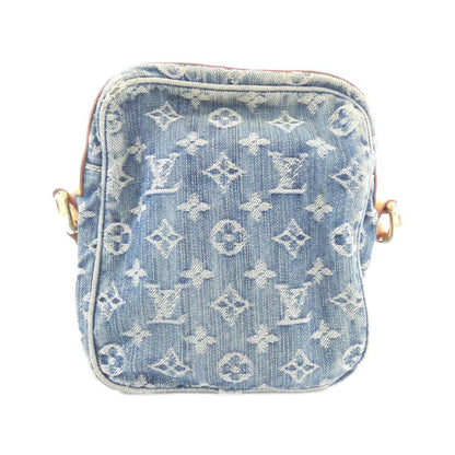 Louis Vuitton Shoulder Camera Bag Purse Monogram M95348 Denim Canvas Blue Auth