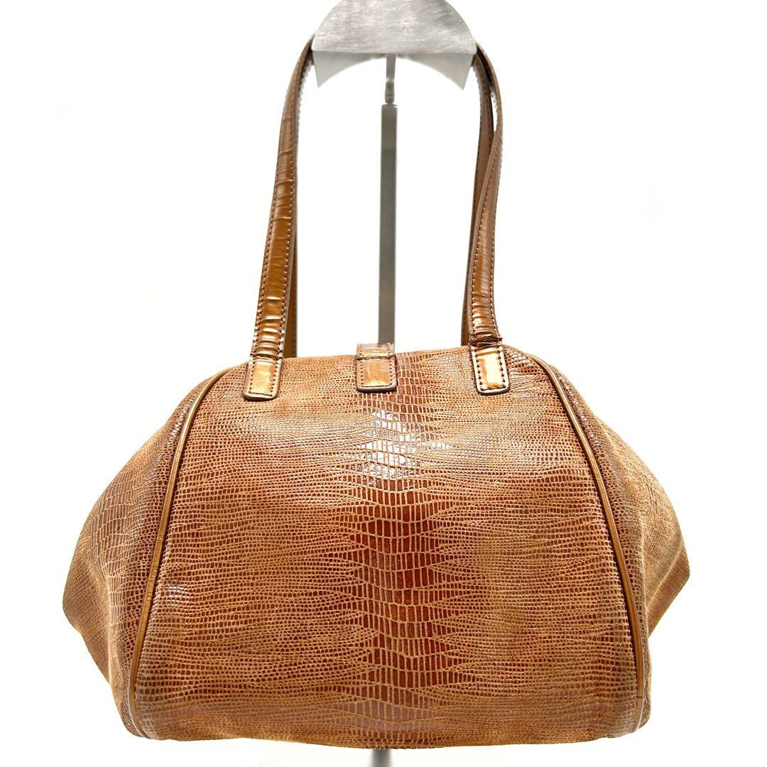 Christian Dior Hand Bag Tote Purse Brown Authentic