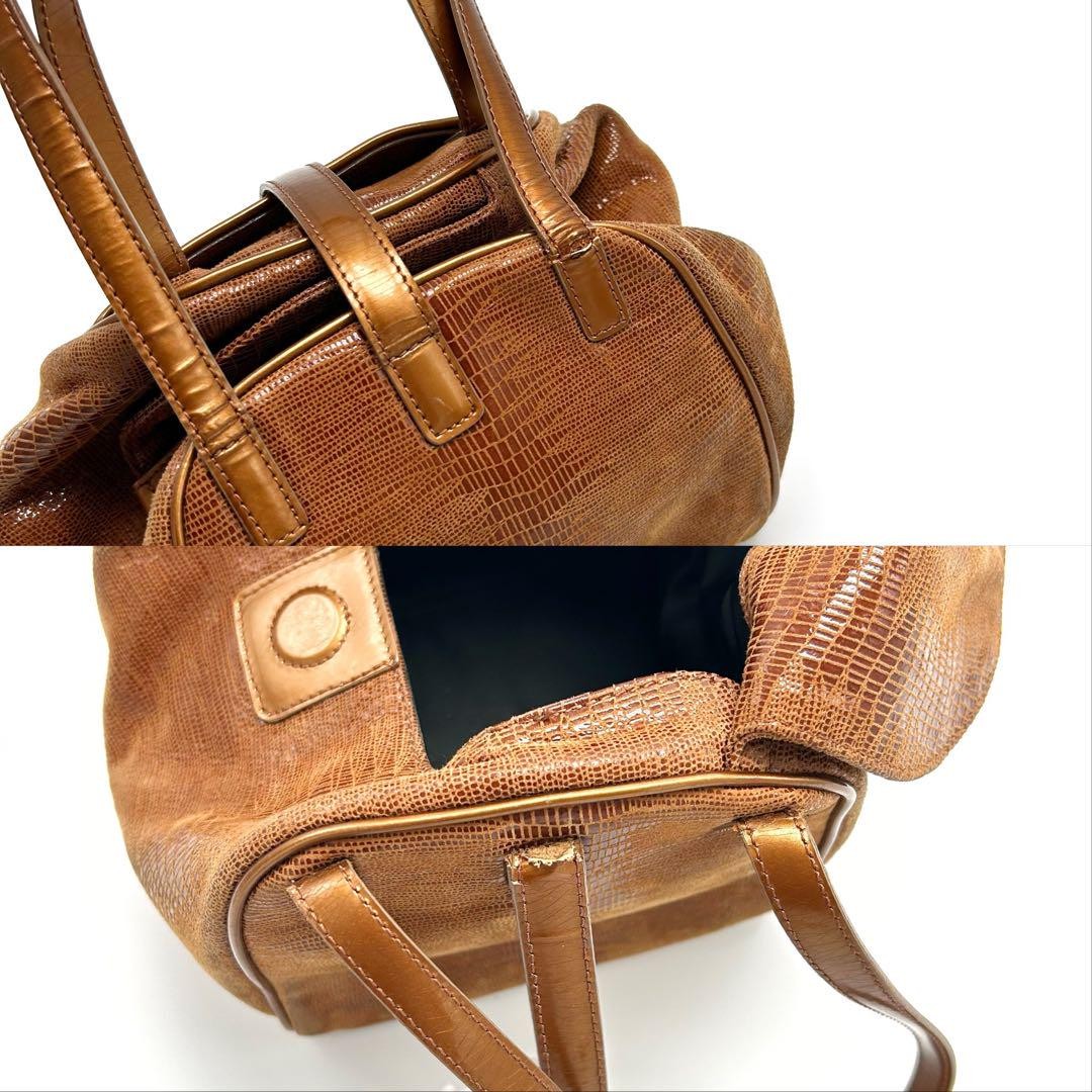 Christian Dior Hand Bag Tote Purse Brown Authentic