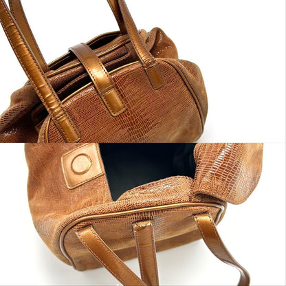 Christian Dior Hand Bag Tote Purse Brown Authentic
