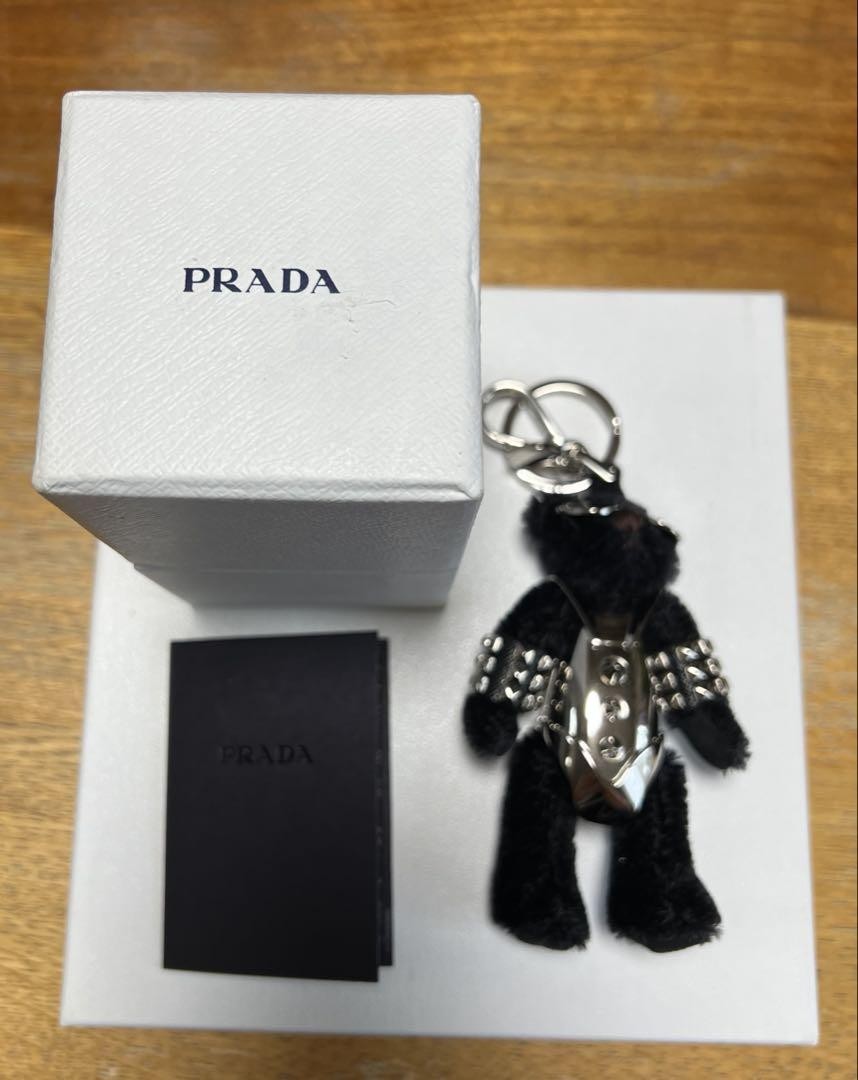 PRADA Key Ring Keychain Bag Charm Bear Authentic