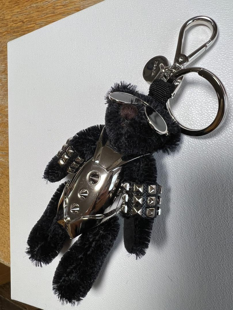 PRADA Key Ring Keychain Bag Charm Bear Authentic