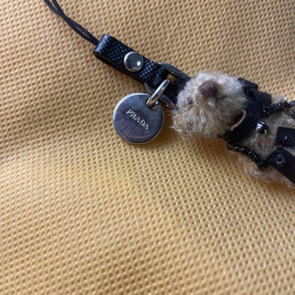 PRADA Key Ring Keychain Bag Charm Bear Authentic