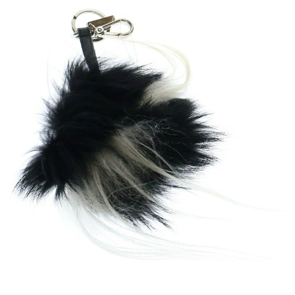 FENDI Bag Charm Key Holder Strap Monster Black Red Authentic