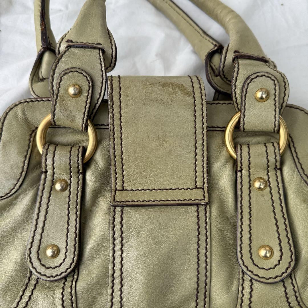 Valentino Garavani Hand Bag Tote Purse Logo Leather Authentic