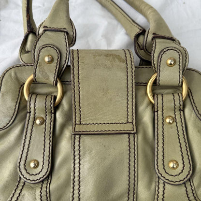 Valentino Garavani Hand Bag Tote Purse Logo Leather Authentic