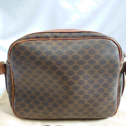 CELINE shoulder bag Purse Macadam Brown Used Authentic Women's