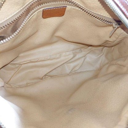 CELINE shoulder bag Purse Macadam Brown Used Authentic Women's