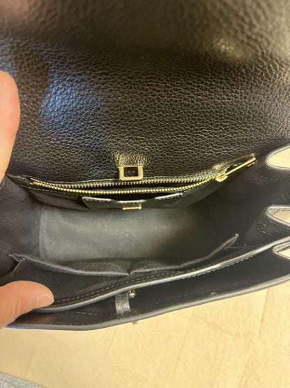 Dolce & Gabbana Hand Bag Tote Purse Leather Black Authentic
