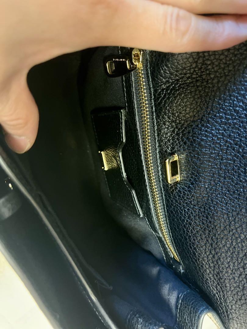 Dolce & Gabbana Hand Bag Tote Purse Leather Black Authentic