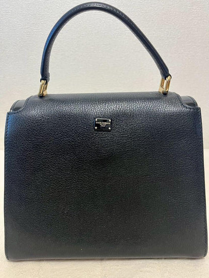 Dolce & Gabbana Hand Bag Tote Purse Leather Black Authentic