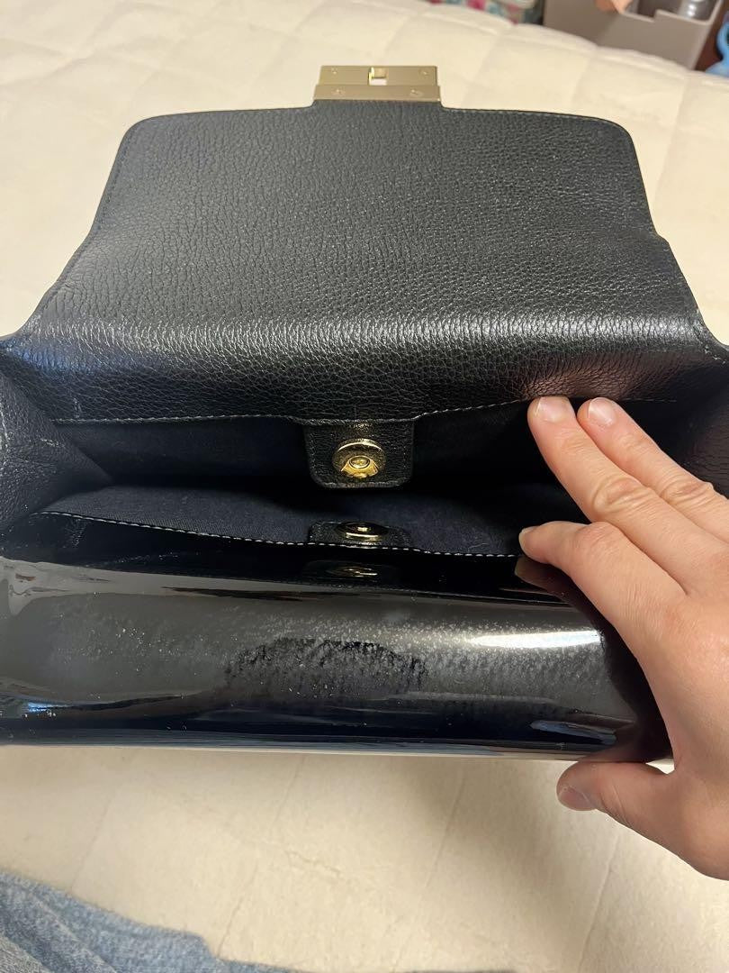 Dolce & Gabbana Hand Bag Tote Purse Leather Black Authentic